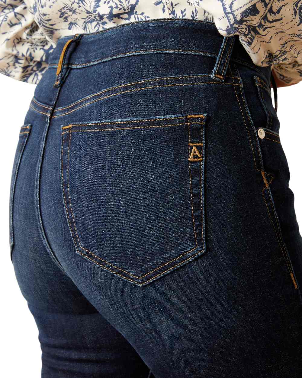 Puerto Rico Coloured Ariat Womens High Rise Bridle Skinny Jeans On A White Background