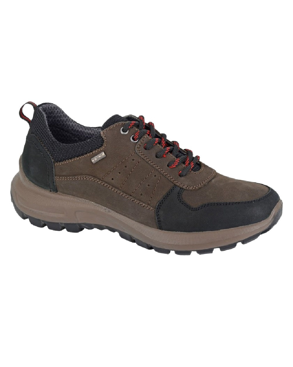 Brown Coloured Aztrek Mens Thames 6 Eyelet Waterproof Trail Shoes on White Background
