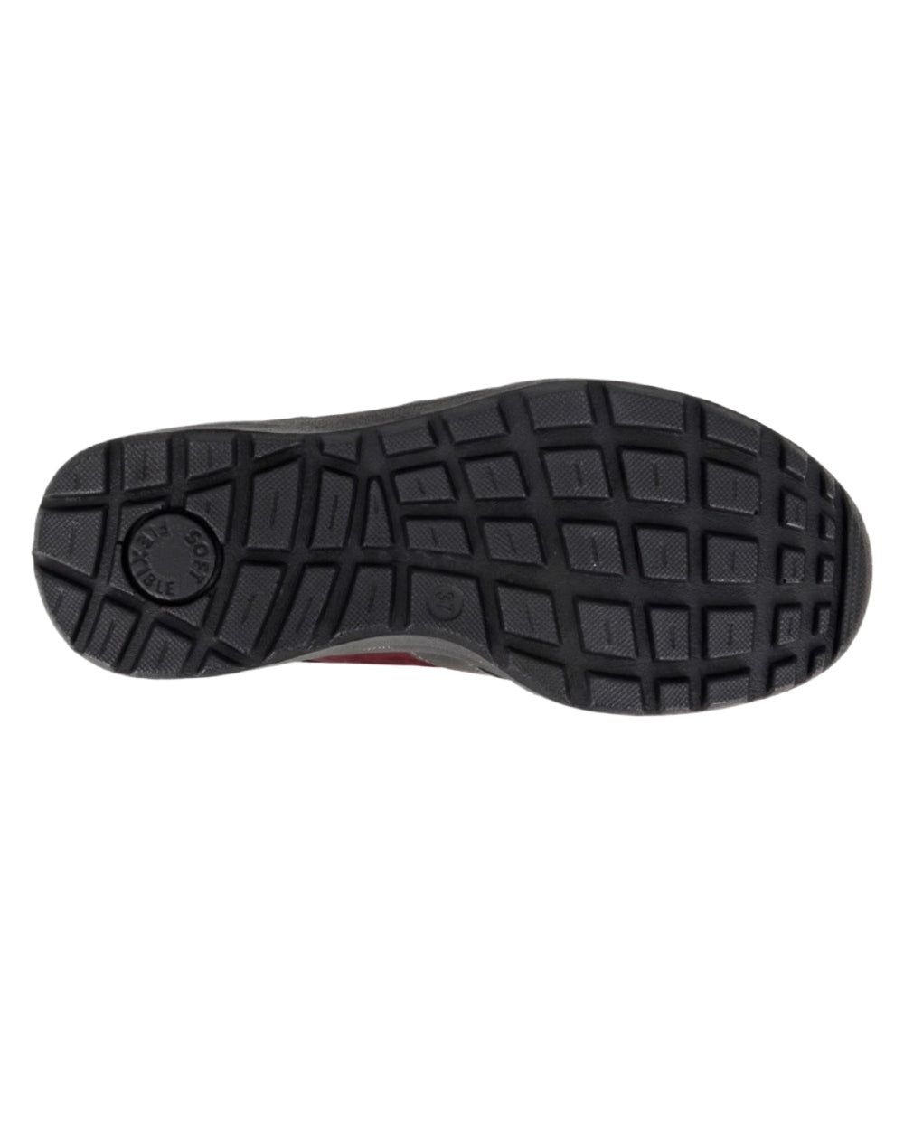 Grey Burgundy Coloured Aztrek Womens Glyndwr Waterproof Trail Shoes on White Background