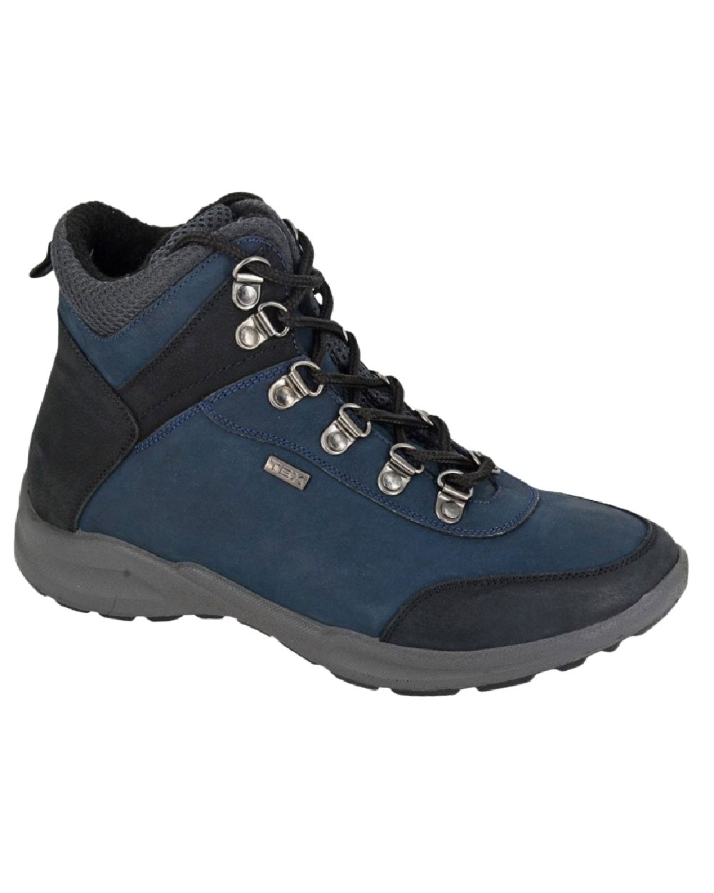 Navy Coloured Aztrek Womens Pennine Waterproof Trail Boots on White Background