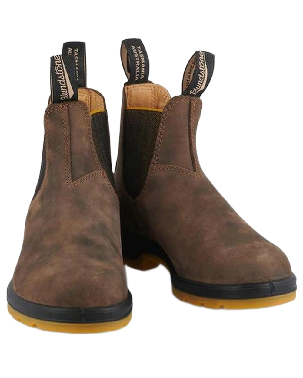 Brown Coloured Blundstone 1944 Brown Leather Chelsea Boots on White Background