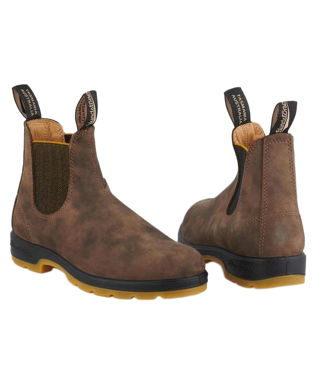 Brown Coloured Blundstone 1944 Brown Leather Chelsea Boots on White Background