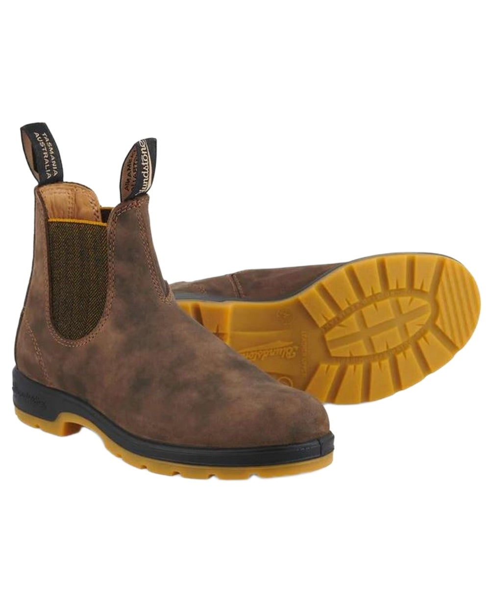 Brown Coloured Blundstone 1944 Brown Leather Chelsea Boots on White Background