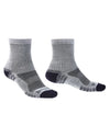 Silver/Navy Coloured Bridgedale Mens Lightweight Merino Performance 3/4 Crew Socks On A White Background #colour_silver-navy