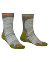 Green Coloured Bridgedale Mens Ultra Light T2 Coolmax Performance Boot Socks On A White Background #colour_green