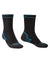 Black Coloured Bridgedale StormSock Midweight Boot Socks On A White Background #colour_black