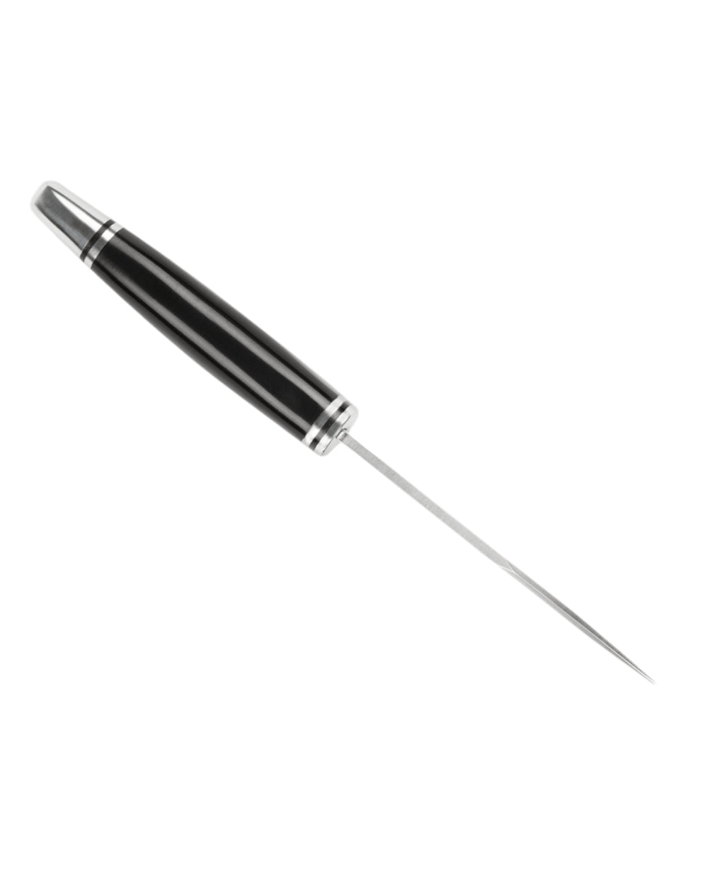 Black coloured Buck Woodsman Knife on white background