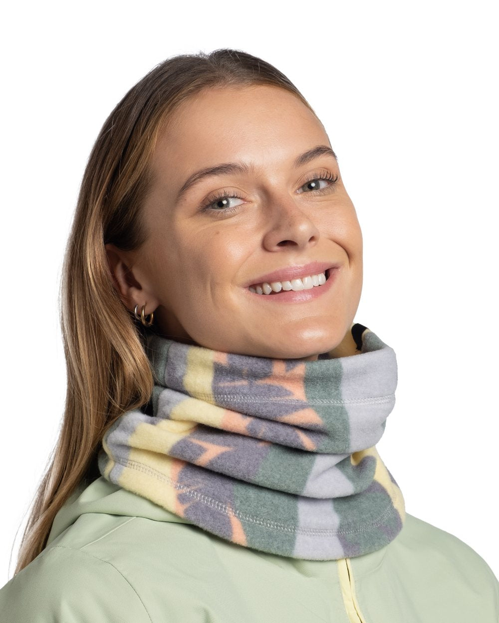 Simbo Multi Coloured Buff Polar Prints Neck Warmer On A White Background