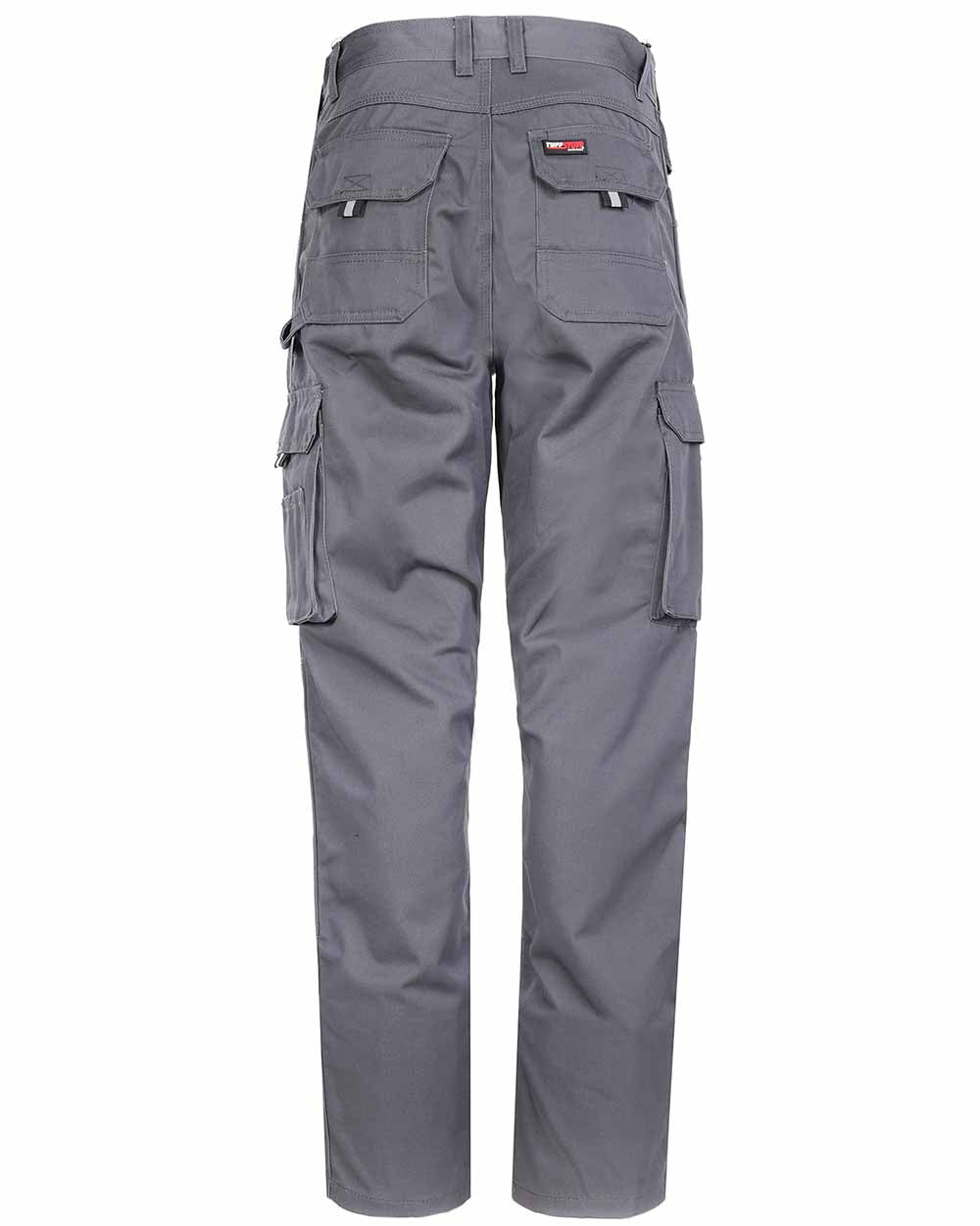 Grey Coloured TuffStuff Pro Work Trousers On A White Background