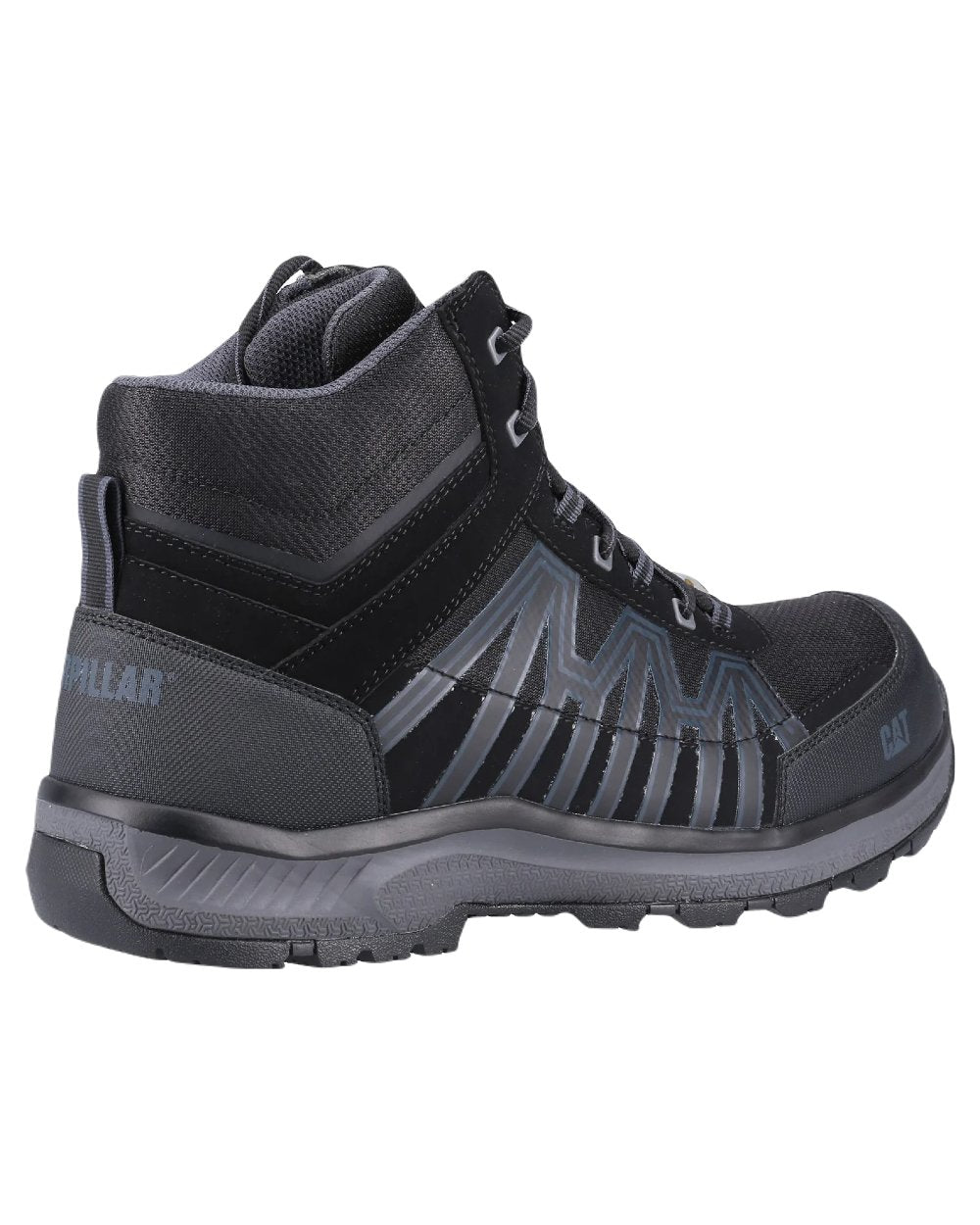 Black Coloured Caterpillar Mens Charge Hiker S3 Safety Boots on White Background