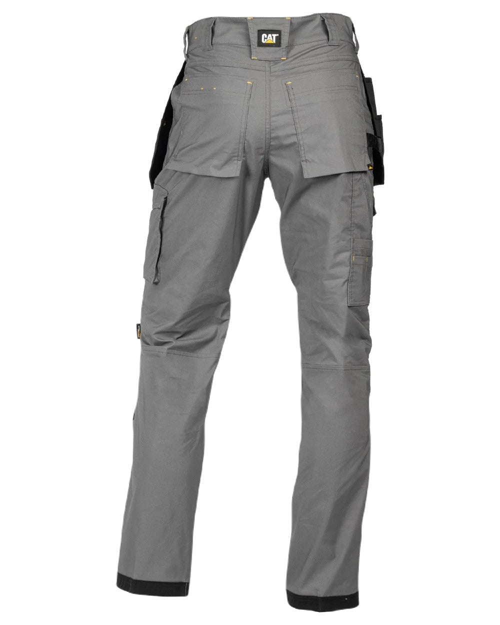 Dark Shadow Coloured Caterpillar Mens Nexus Holster Stretch Pocket Trousers on White Background