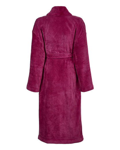 Pink Coloured Champion Ava Fleece Dressing Gown On A White Background 