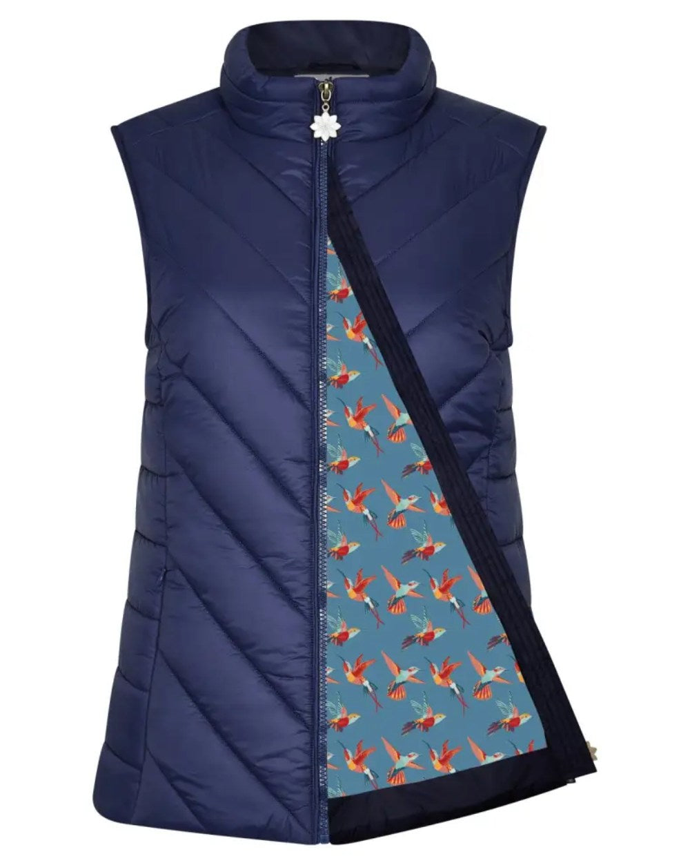 Navy Coloured Champion Lundy Ladies Gilet On A White Background