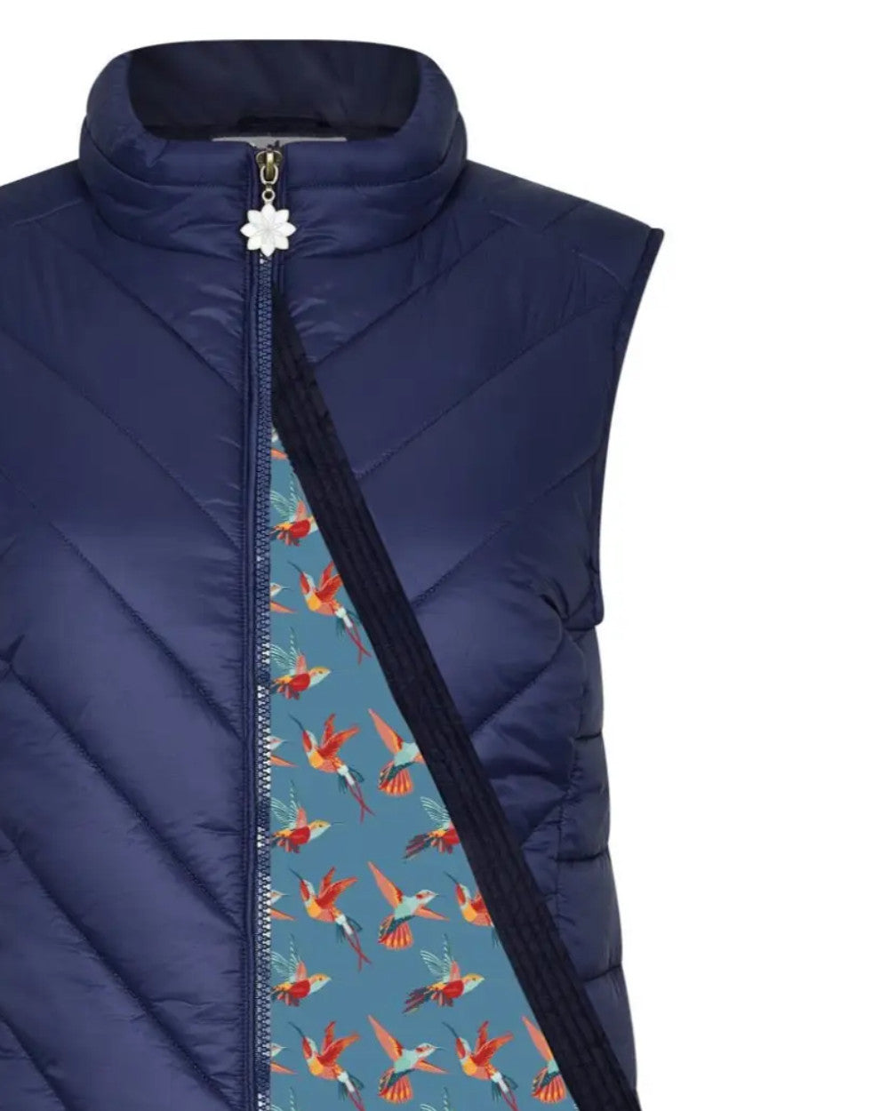 Navy Coloured Champion Lundy Ladies Gilet On A White Background