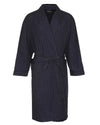 Navy Coloured Champion Ava Fleece Dressing Gown On A White Background #colour_navy