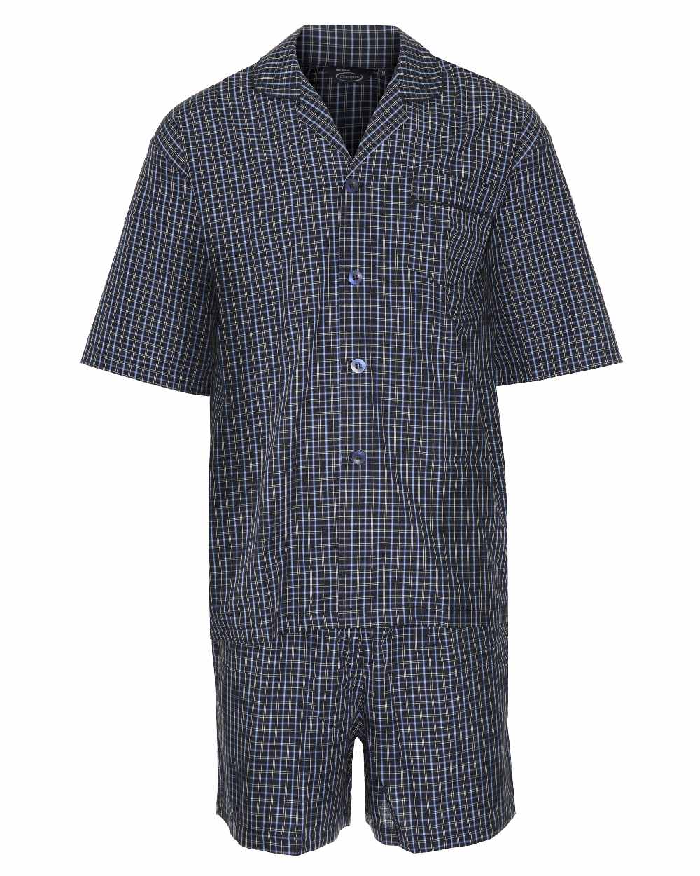 Navy Coloured Champion Richmond Shorts Pyjamas On A White Background