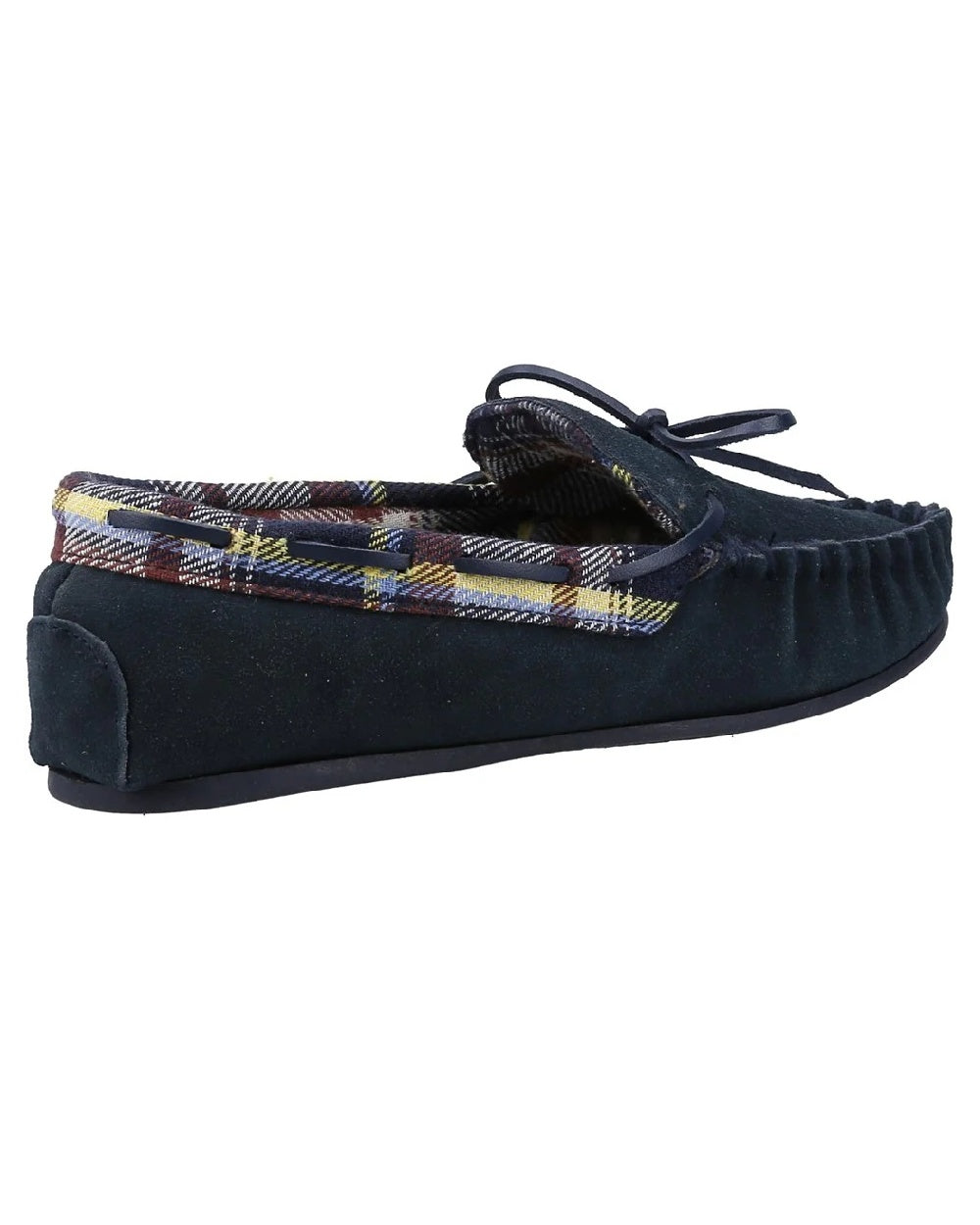 Navy coloured Cotswold Chatsworth Slippers on white background
