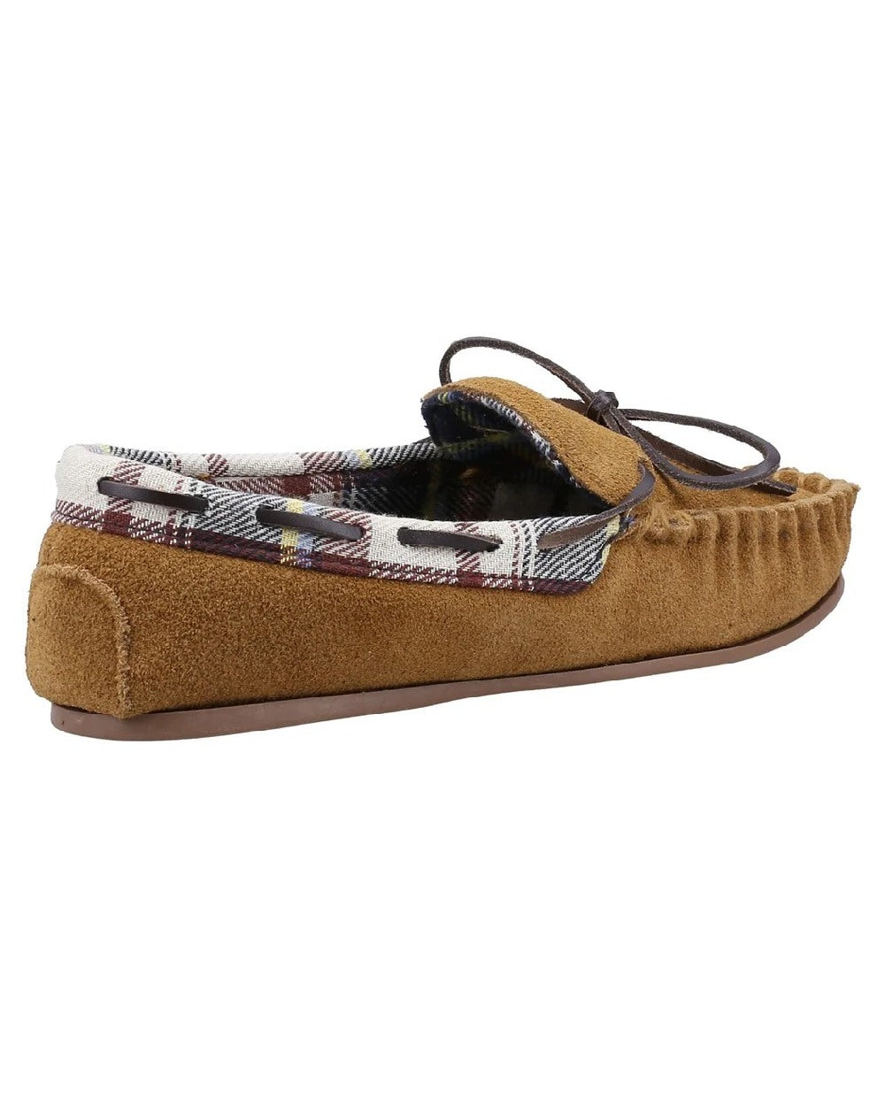 Tan coloured Cotswold Chatsworth Slippers on white background