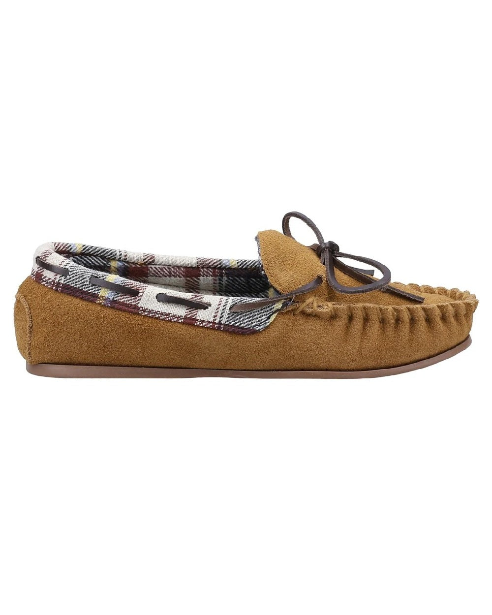 Tan coloured Cotswold Chatsworth Slippers on white background