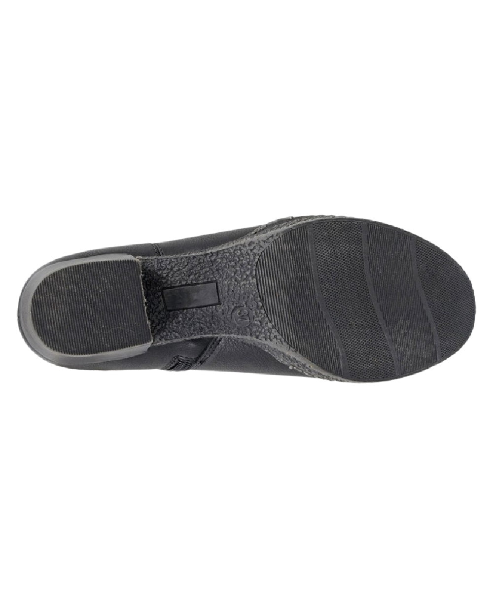 Black Coloured Cipriata Womens Annella Inside Zip Gusset Ankle Boots on White Background