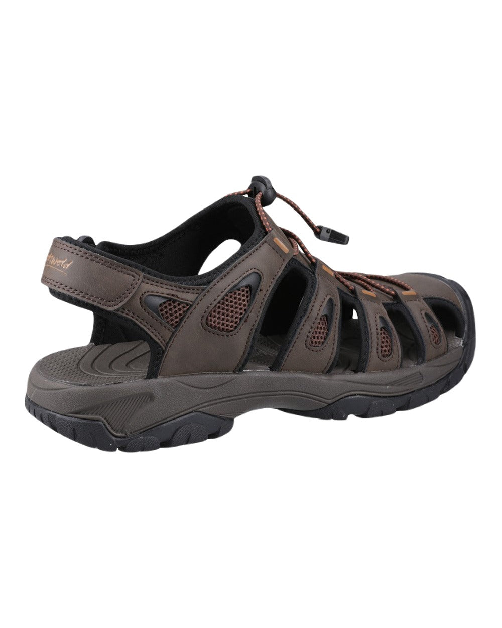 Brown Coloured Cotswold Mens Ampney Sandals on White Background