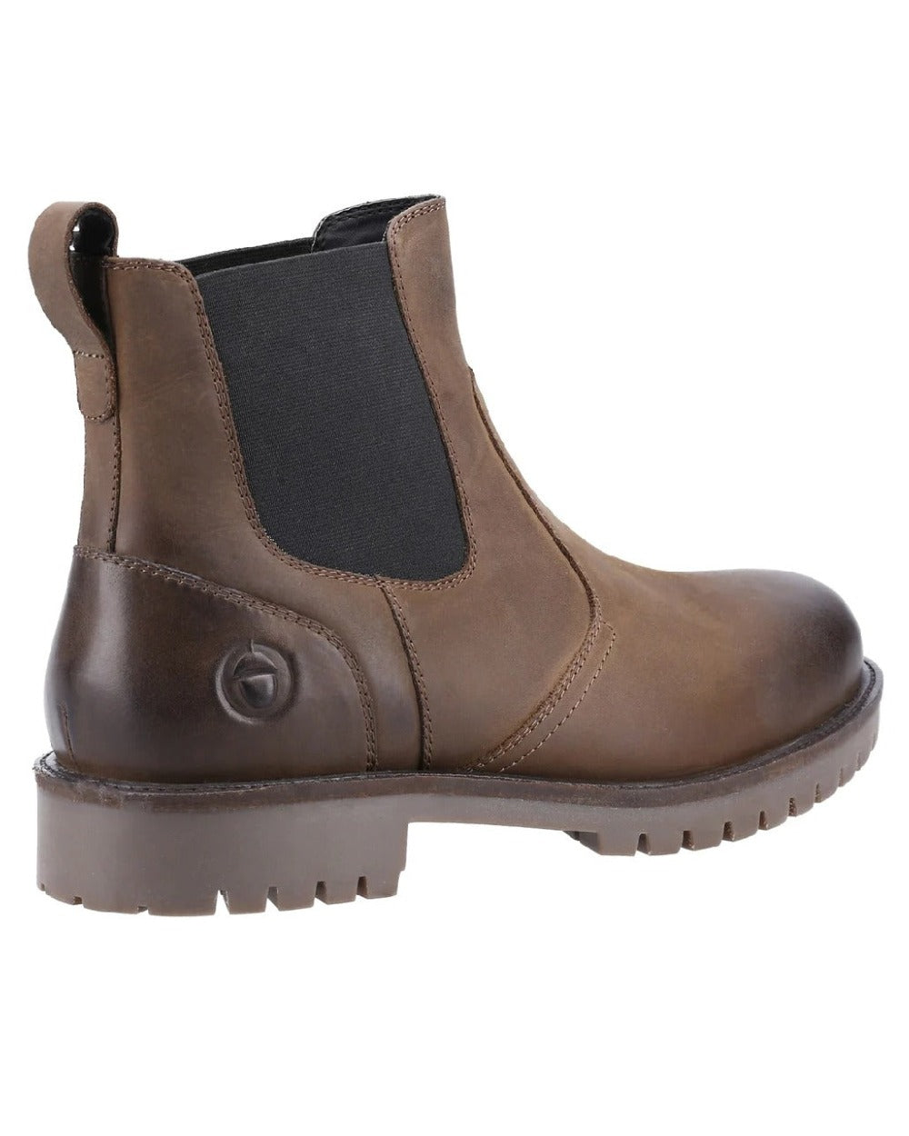 Brown coloured Cotswold Bodicote Chelsea Boots on white background 