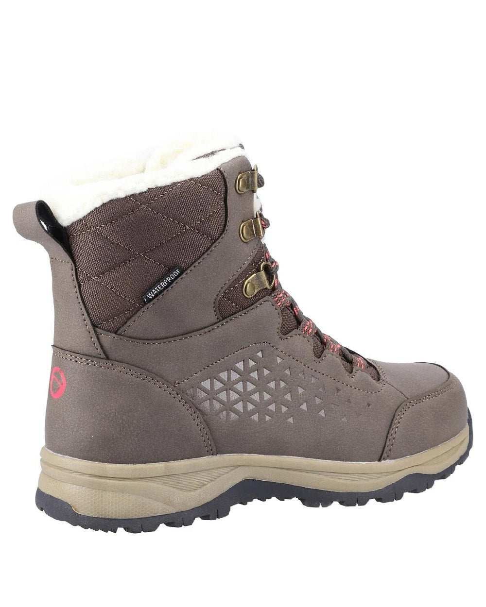 Taupe coloured Cotswold Burton Hiking Boots on white background 