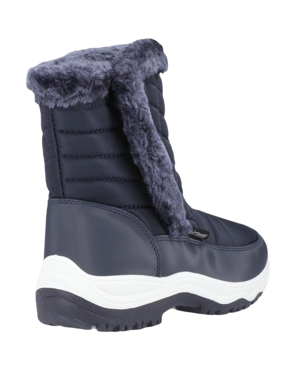 Navy Coloured Cotswold Womens Butterrow Snowboots on White Background
