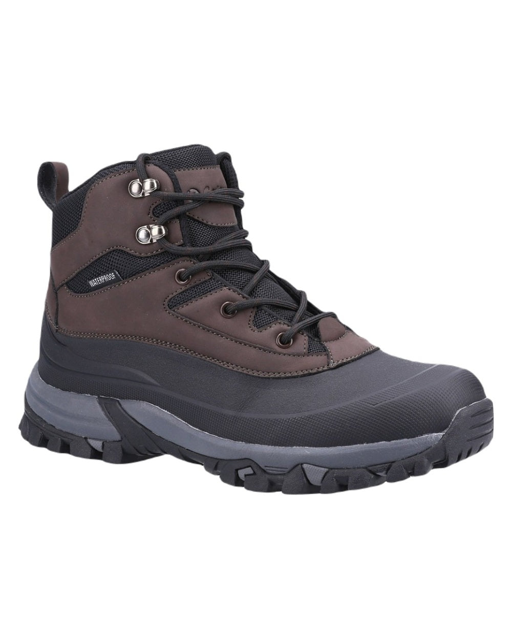 Brown coloured Cotswold Calmsden Mens Hiking Boots on white background 