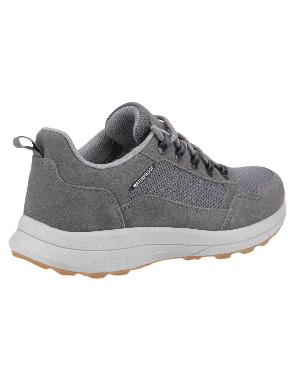 Grey Coloured Cotswold Mens Elmfield Shoes on White Background