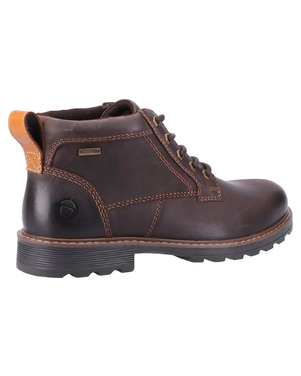 Brown coloured Cotswold Falfield Boots on white background
