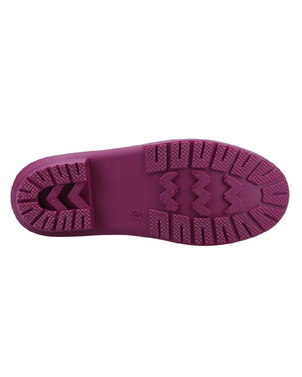 Berry coloured Cotswold Grosvenor Wellington Boots on white background