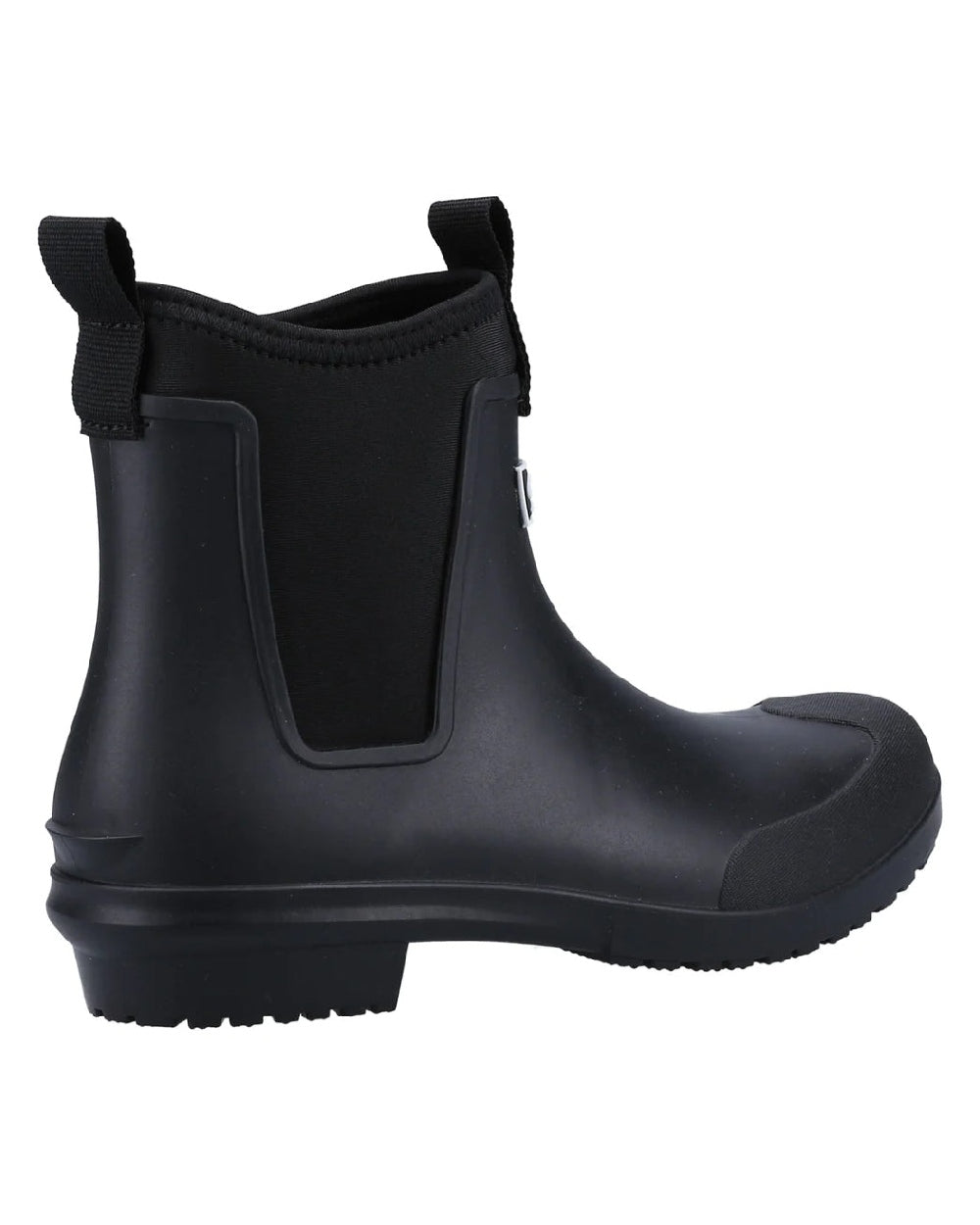 Black coloured Cotswold Grosvenor Wellington Boots on white background