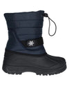 Navy coloured Cotswold Junior Icicle Toggle Lace Snow Boots on white background #colour_navy