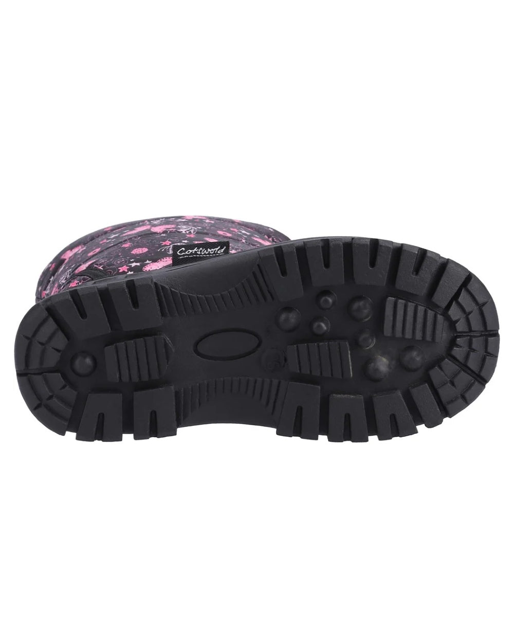 Butterfly coloured Cotswold Kids Iceberg Zip Snow Boots on white background