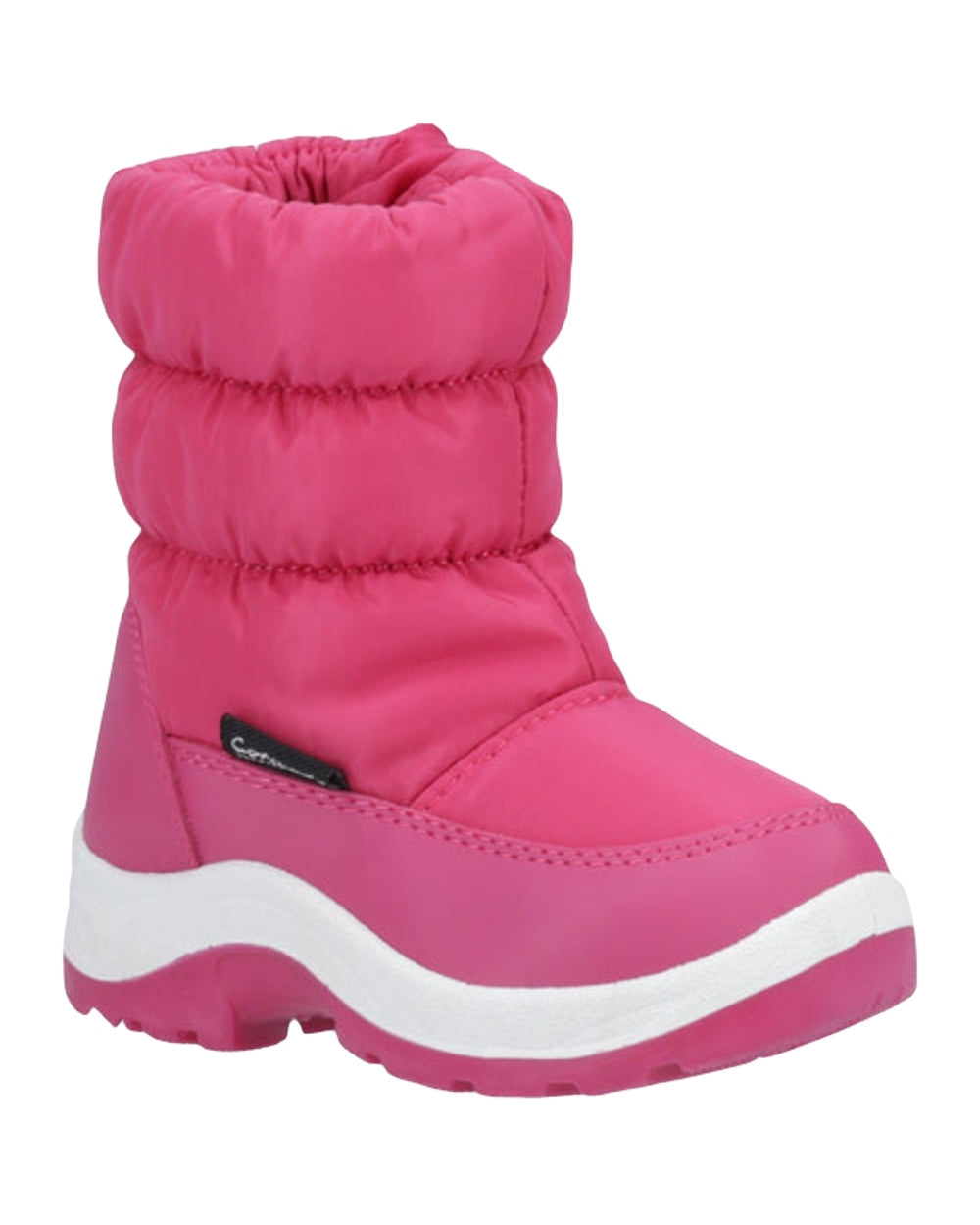Pink Coloured Cotswold Childrens Tirely Snowboots on White Background