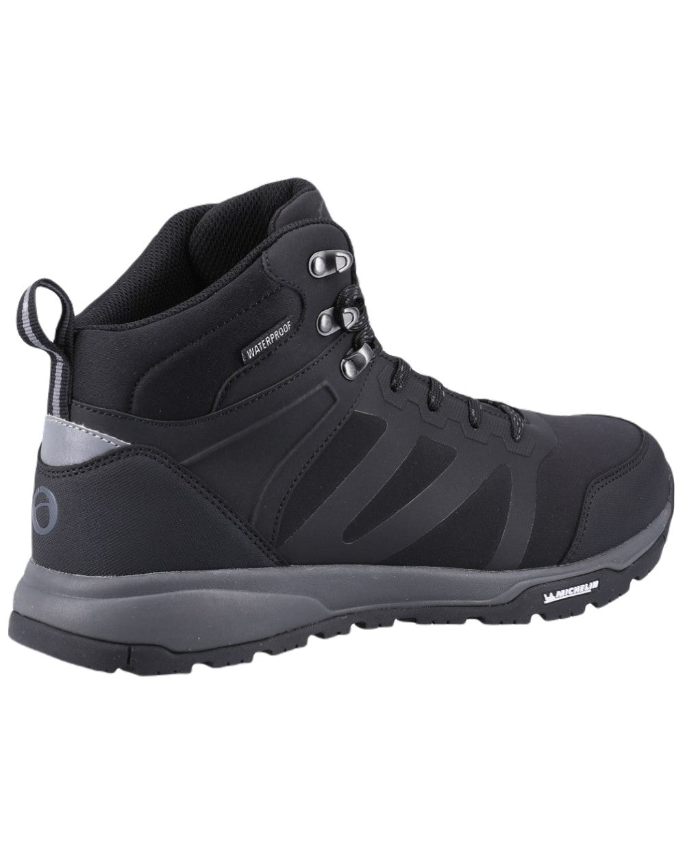 Black coloured Cotswold Kingham Mid Mens Boots on white background