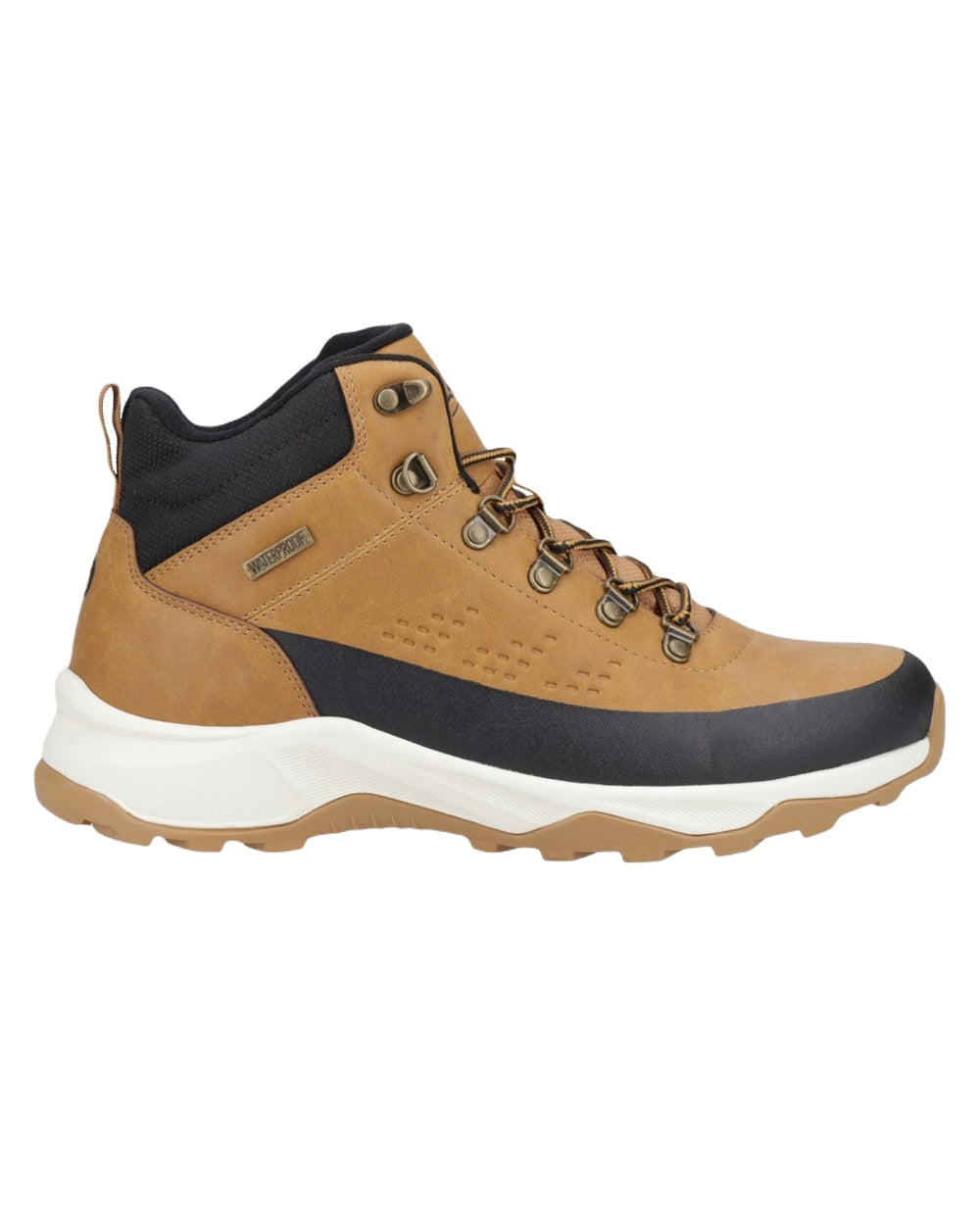 Tan Coloured Cotswold Mens Ryeford Hiking Boots on White Background