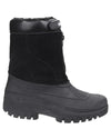 Black coloured Cotswold Mens Venture Waterproof Winter Boots on white background #colour_black