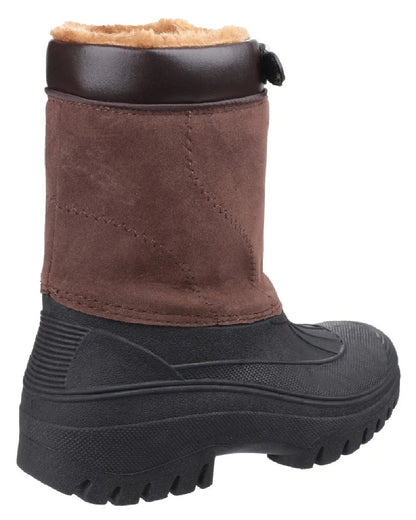 Brown coloured Cotswold Mens Venture Waterproof Winter Boots on white background 