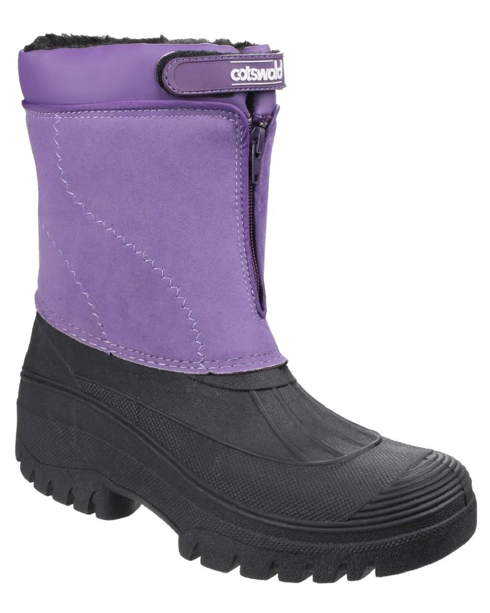 Purple coloured Cotswold Mens Venture Waterproof Winter Boots on white background 