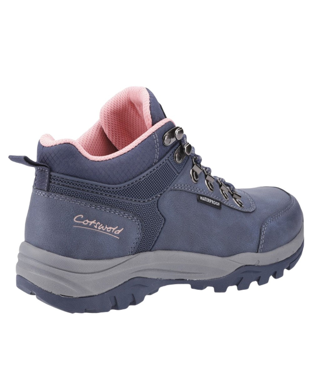 Navy Coloured Cotswold Womens Overbury Hiking Boots on White Background