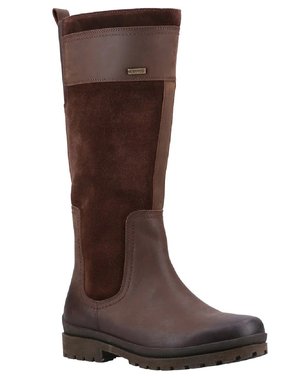 Brown Coloured Cotswold Painswick Boots On A White Background