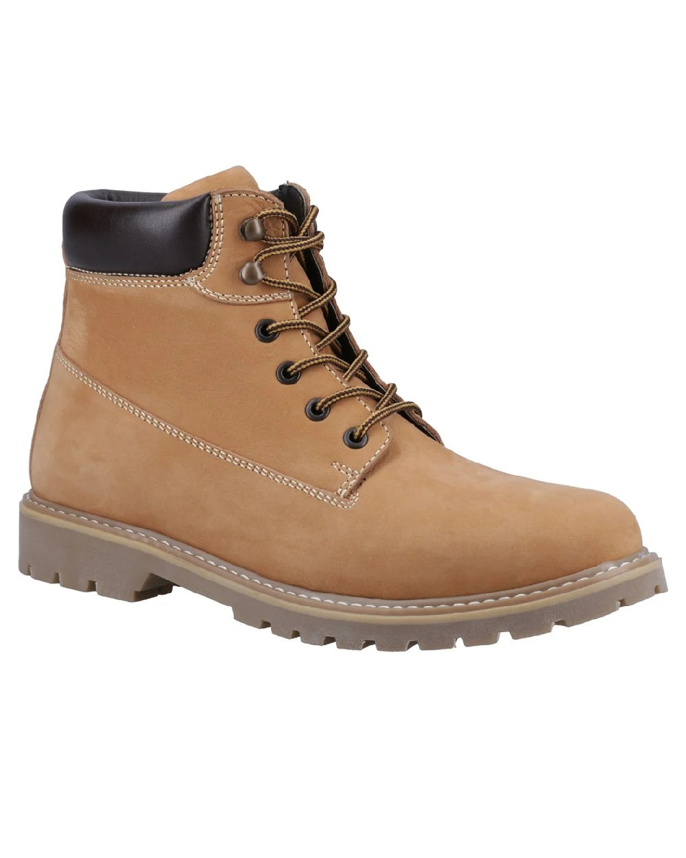 Tan coloured Cotswold Pitchcombe Boots on white background