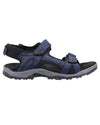 Navy coloured Cotswold Shilton Recycled Sandals on white background #colour_navy