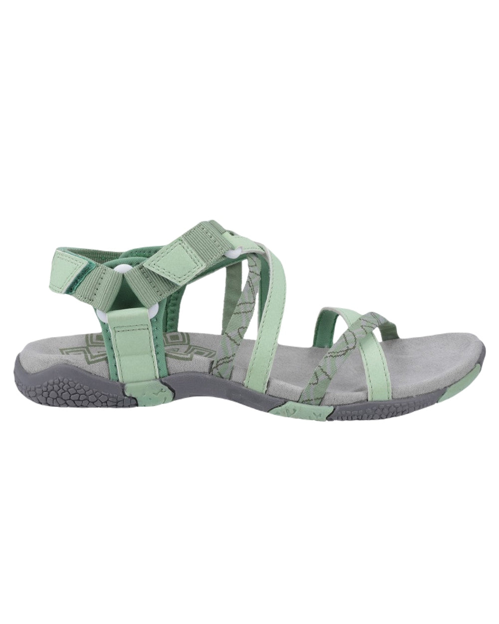 Green Coloured Cotswold Womens Sunhill Sandals on White Background