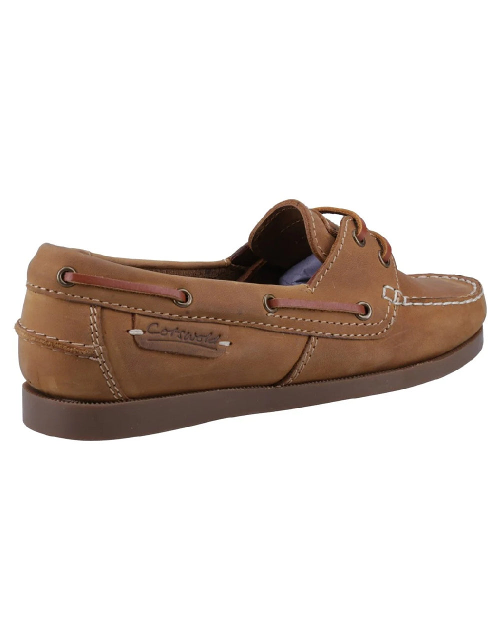 Camel coloured Cotswold Waterlane Shoes on white background