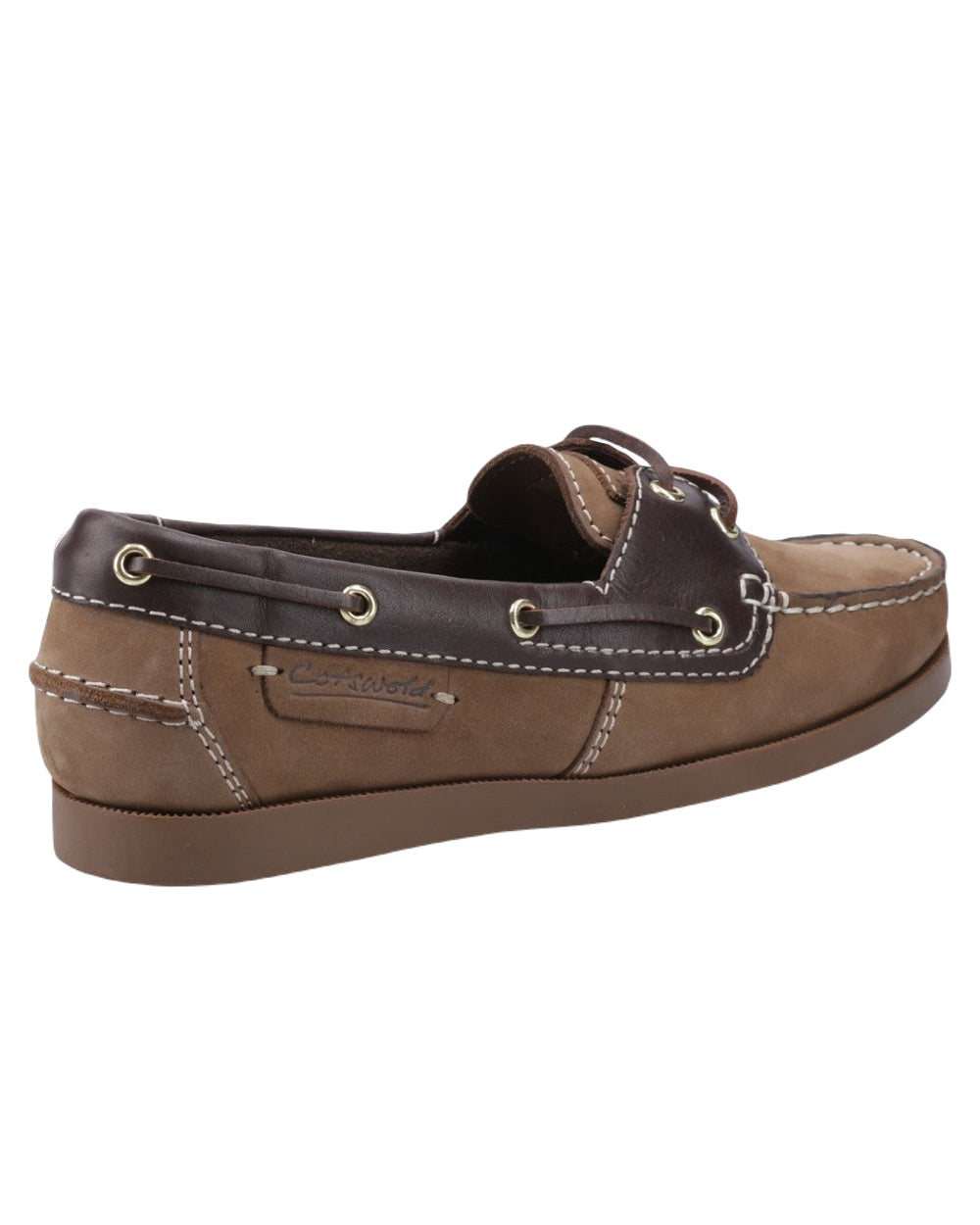 Taupe Brown Coloured Cotswold Waterlane Shoes on White Background