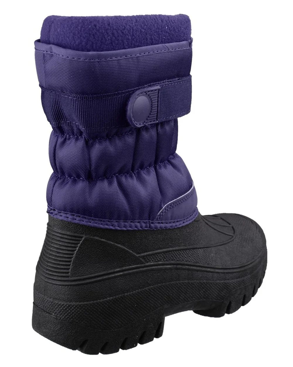 Navy coloured Cotswold Womens Chase Zip Up Winter Boots on white background 
