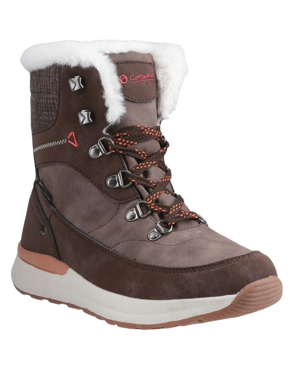 Brown Coloured Cotswold Womens Sheephouse Hiking Boots on White Background